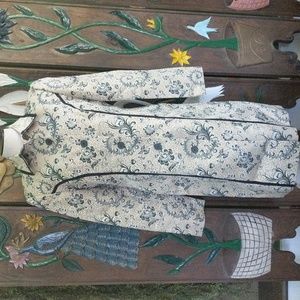 SOLD EUC Oscar de la Renta Black & Gold Paisley Dress Jacket Coat Size 10